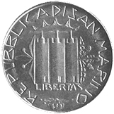 50 Lire San Marino 1985 dritto