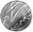 50 Lire San Marino 1990 verso