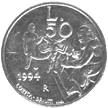 50 Lire San Marino 1994 verso