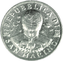 50 Lire San Marino 1998 dritto