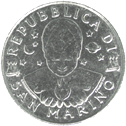 50 Lire San Marino 1999 dritto