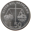 50 Lire Città del Vaticano Giovanni Paolo II 1992 verso