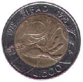 500 lire 1998 verso