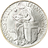 500 Lire argento Città del Vaticano Giovanni Paolo II 1993 dritto