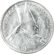 500 Lire argento Città del Vaticano Giovanni Paolo II 1998 dritto